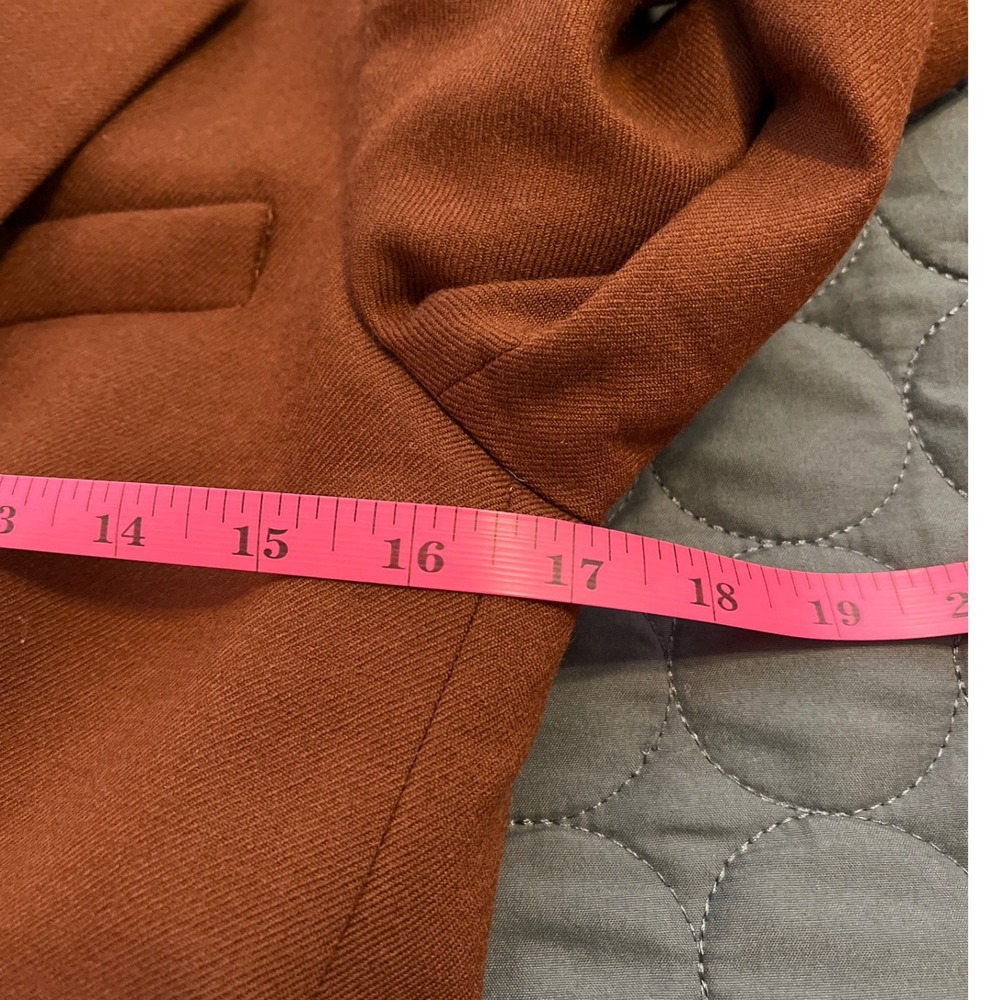 J.Crew Wool Blazer Brown Gold Button Career Business Academia Preppy Old Money - Picture 8 of 9